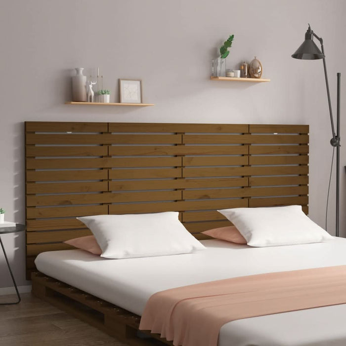 Tăblie de pat pentru perete maro miere, 166x3x91,5 cm, lemn pin - WALTI WALTI