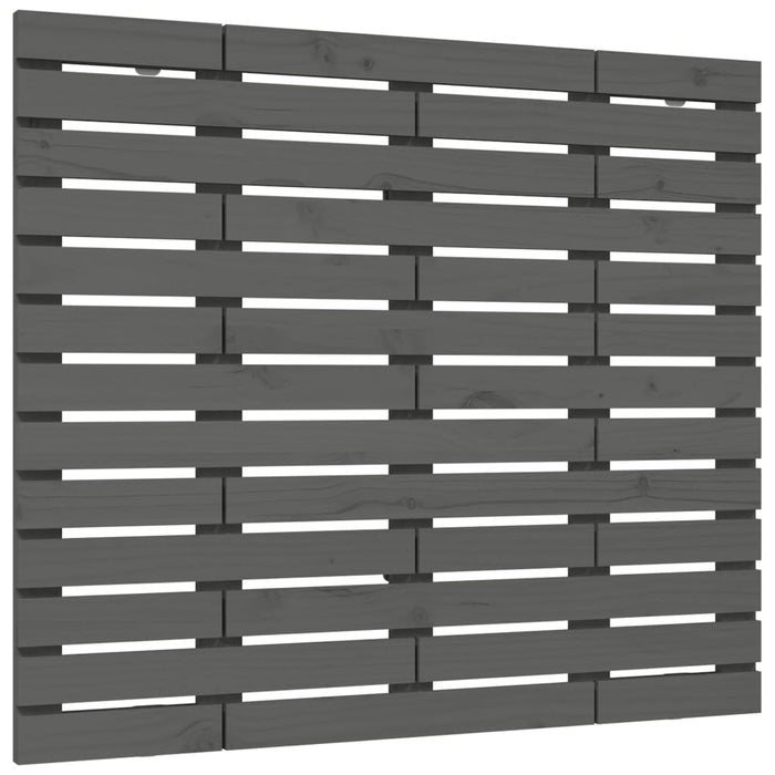 Tăblie de pat pentru perete, gri, 141x3x91,5 cm, lemn masiv pin - WALTI WALTI
