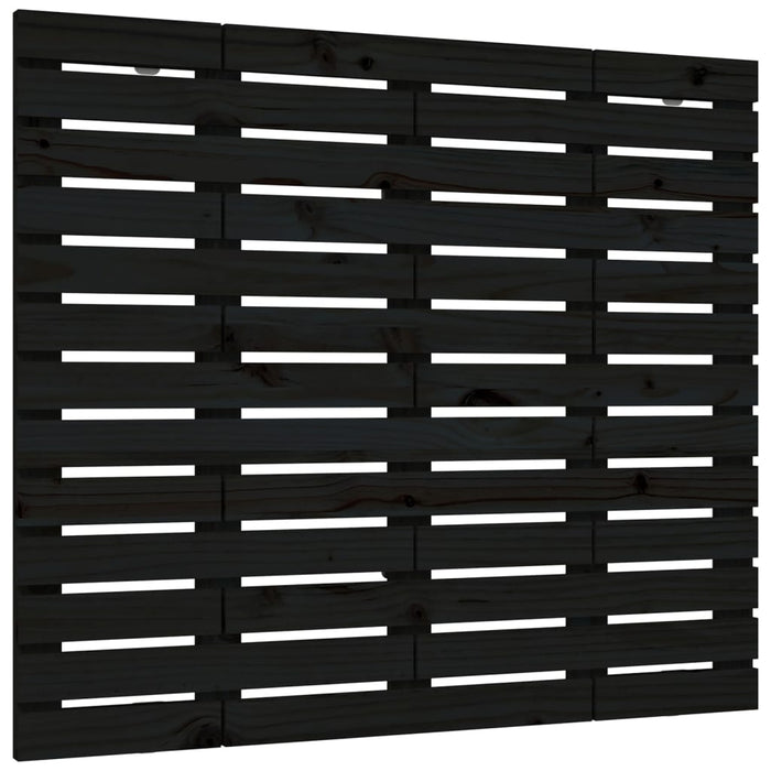 Tăblie de pat pentru perete, negru 141x3x91,5 cm lemn masiv pin - WALTI WALTI