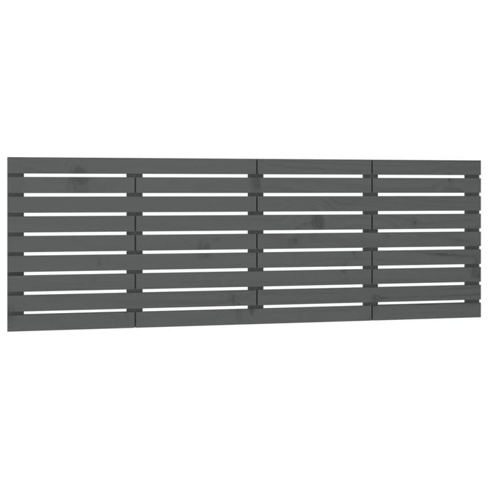 Tăblie de pat pentru perete, gri, 206x3x63 cm, lemn masiv pin - WALTI WALTI
