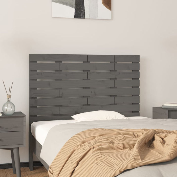Tăblie de pat pentru perete, gri, 96x3x63 cm, lemn masiv pin - WALTI WALTI