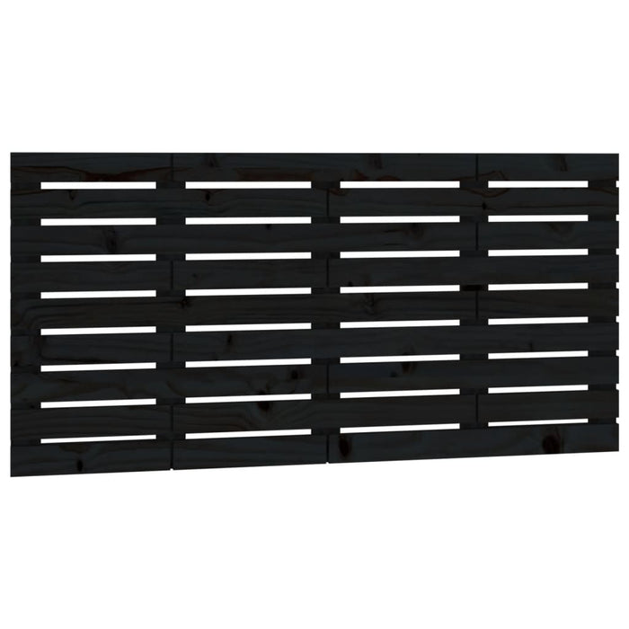 Tăblie de pat pentru perete, negru, 126x3x63 cm, lemn masiv pin - WALTI WALTI