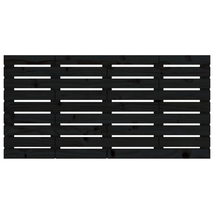 Tăblie de pat pentru perete, negru, 126x3x63 cm, lemn masiv pin - WALTI WALTI