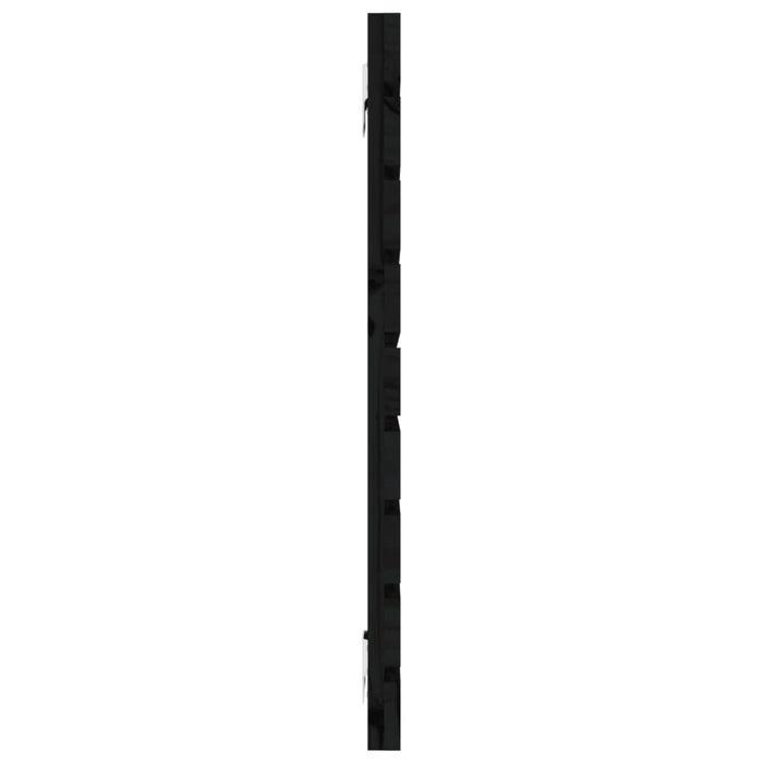 Tăblie de pat pentru perete, negru, 126x3x63 cm, lemn masiv pin - WALTI WALTI