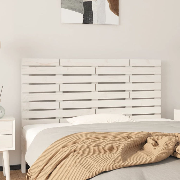 Tăblie de pat pentru perete, alb, 146x3x63 cm, lemn masiv pin - WALTI WALTI
