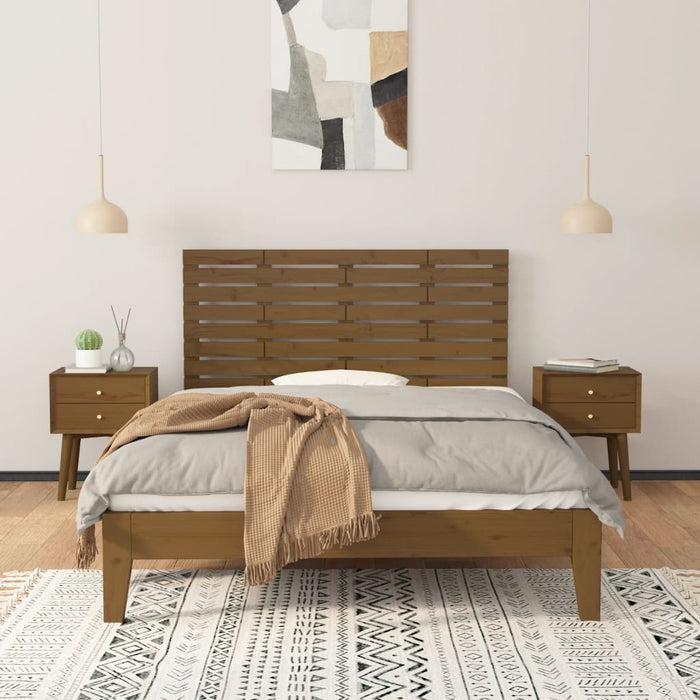 Tăblie de pat pentru perete, maro miere, 146x3x63 cm, lemn pin - WALTI WALTI