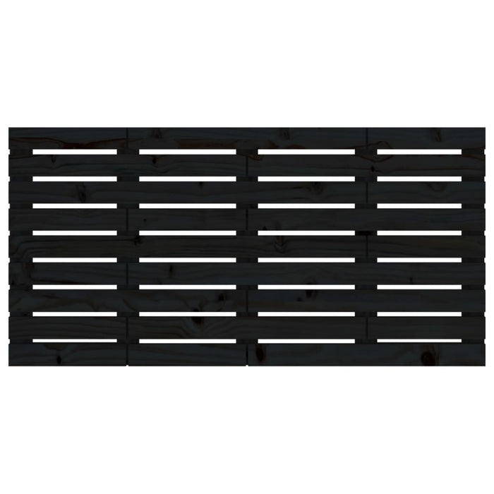 Tăblie de pat pentru perete, negru, 146x3x63 cm, lemn masiv pin - WALTI WALTI