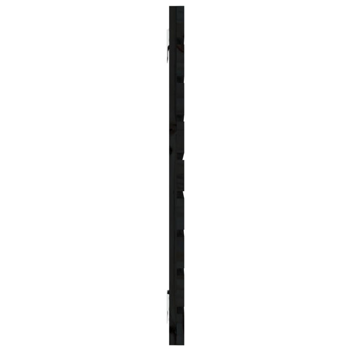 Tăblie de pat pentru perete, negru, 146x3x63 cm, lemn masiv pin - WALTI WALTI