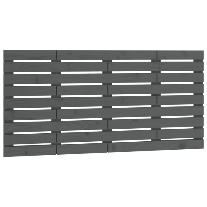 Tăblie de pat pentru perete, gri, 156x3x63 cm, lemn masiv pin - WALTI WALTI