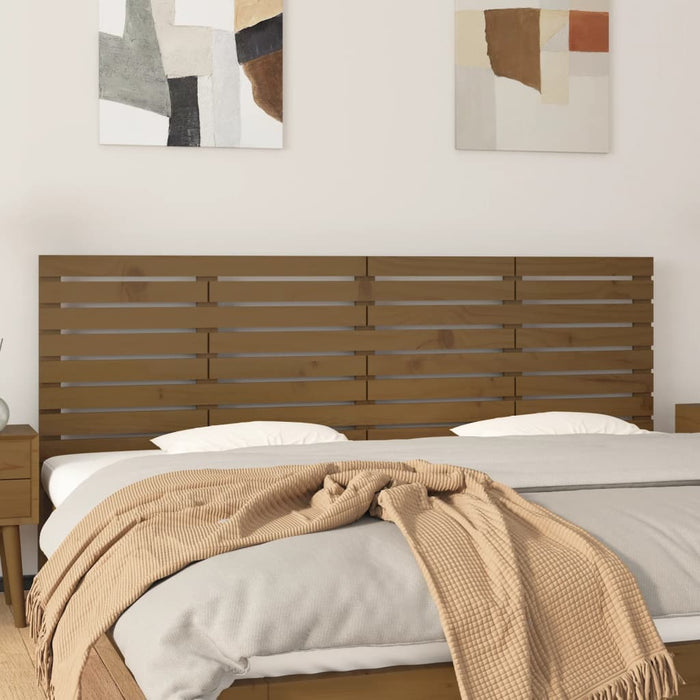 Tăblie de pat pentru perete, maro miere, 166x3x63 cm, lemn pin - WALTI WALTI