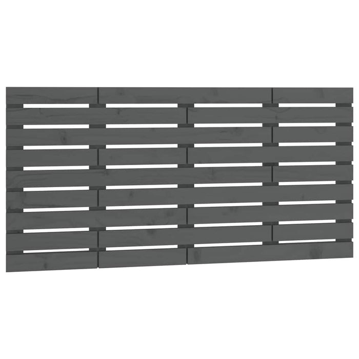 Tăblie de pat pentru perete, gri, 141x3x63 cm, lemn masiv pin - WALTI WALTI