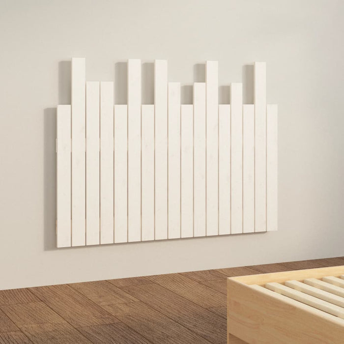 Tăblie de pat pentru perete, alb, 108x3x80 cm, lemn masiv pin - WALTI WALTI