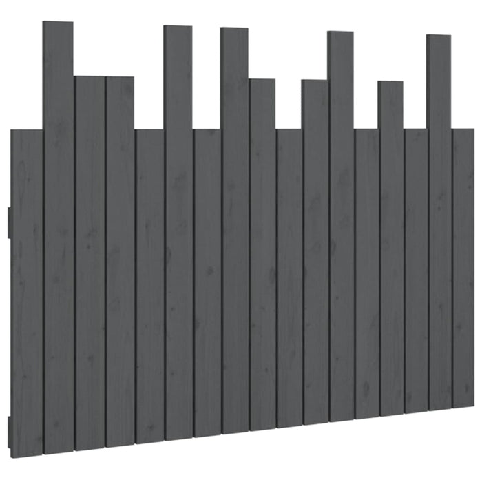 Tăblie de pat pentru perete, gri, 108x3x80 cm, lemn masiv pin - WALTI WALTI