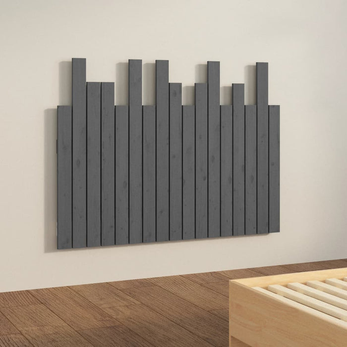 Tăblie de pat pentru perete, gri, 108x3x80 cm, lemn masiv pin - WALTI WALTI
