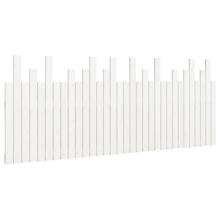 Tăblie de pat pentru perete, alb, 204x3x80 cm, lemn masiv pin - WALTI WALTI