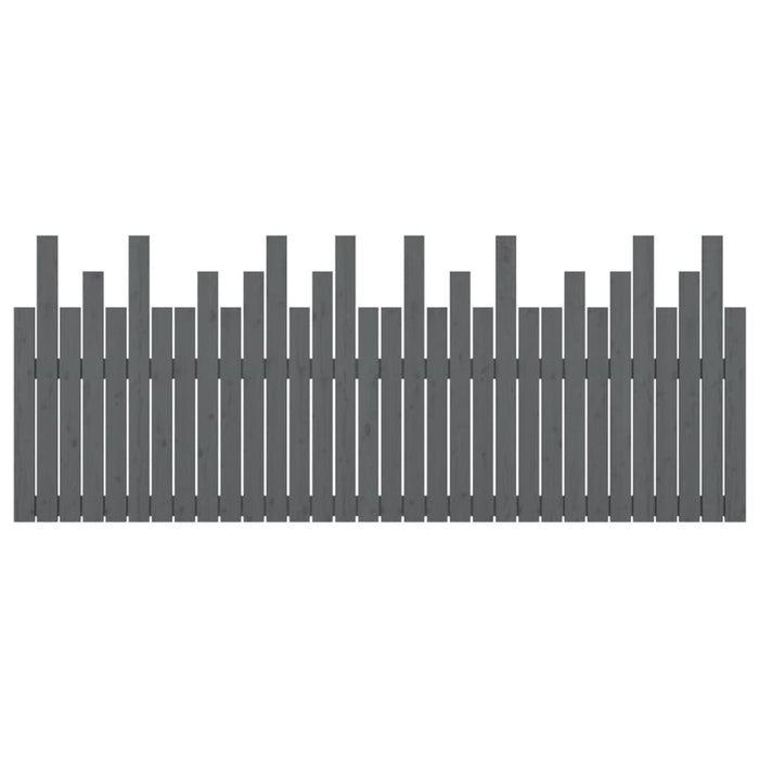 Tăblie de pat pentru perete, gri, 204x3x80 cm, lemn masiv pin - WALTI WALTI