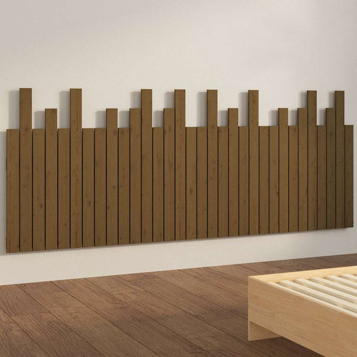 Tăblie de pat pentru perete, maro miere, 204x3x80 cm, lemn pin - WALTI WALTI