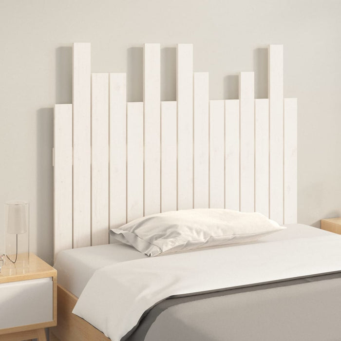Tăblie de pat pentru perete, alb, 95,5x3x80 cm, lemn masiv pin - WALTI WALTI