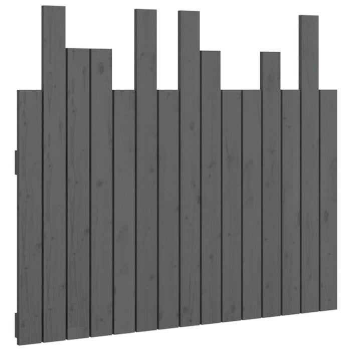Tăblie de pat pentru perete, gri, 95,5x3x80 cm, lemn masiv pin - WALTI WALTI