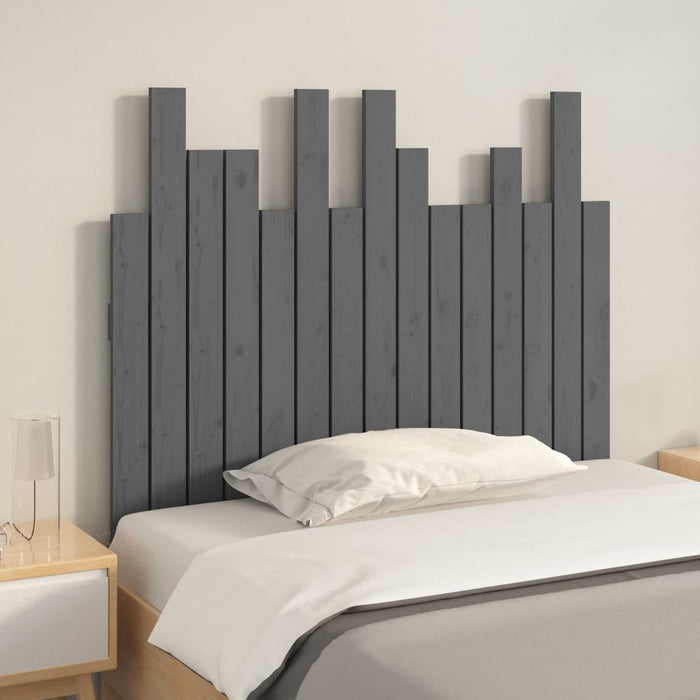 Tăblie de pat pentru perete, gri, 95,5x3x80 cm, lemn masiv pin - WALTI WALTI
