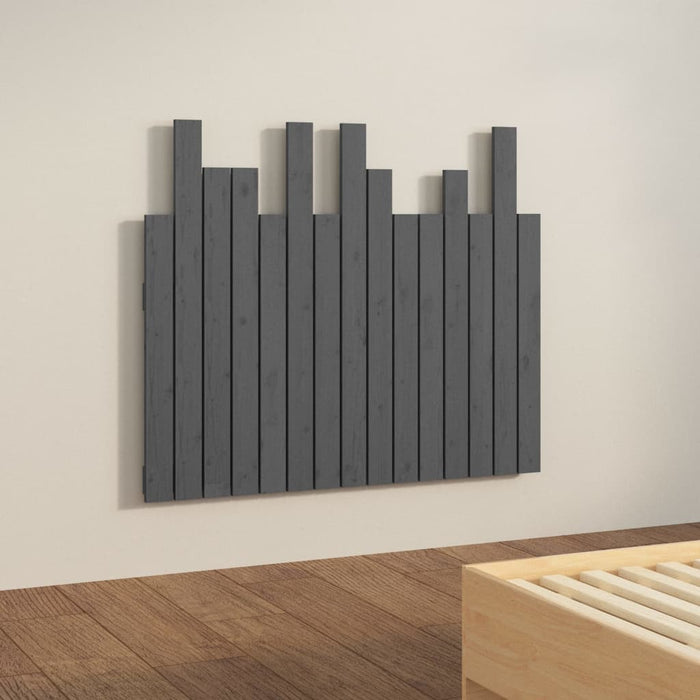 Tăblie de pat pentru perete, gri, 95,5x3x80 cm, lemn masiv pin - WALTI WALTI