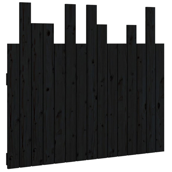 Tăblie de pat pentru perete, negru, 95,5x3x80 cm lemn masiv pin - WALTI WALTI