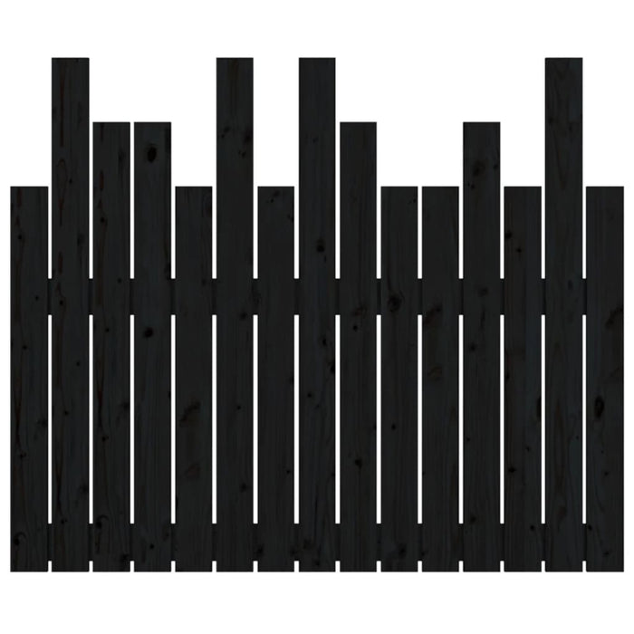 Tăblie de pat pentru perete, negru, 95,5x3x80 cm lemn masiv pin - WALTI WALTI