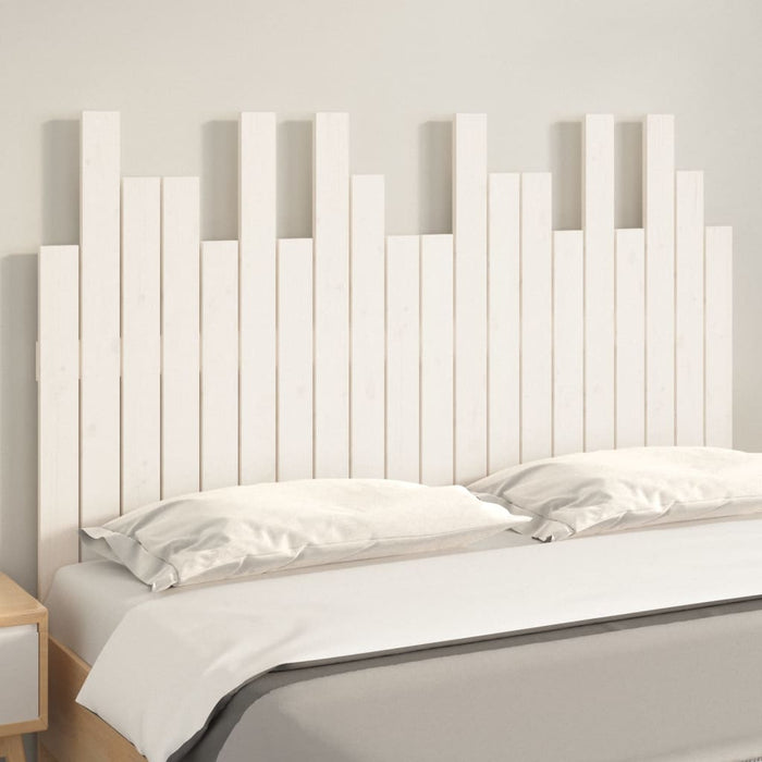 Tăblie de pat pentru perete, alb, 127,5x3x80 cm, lemn masiv pin - WALTI WALTI