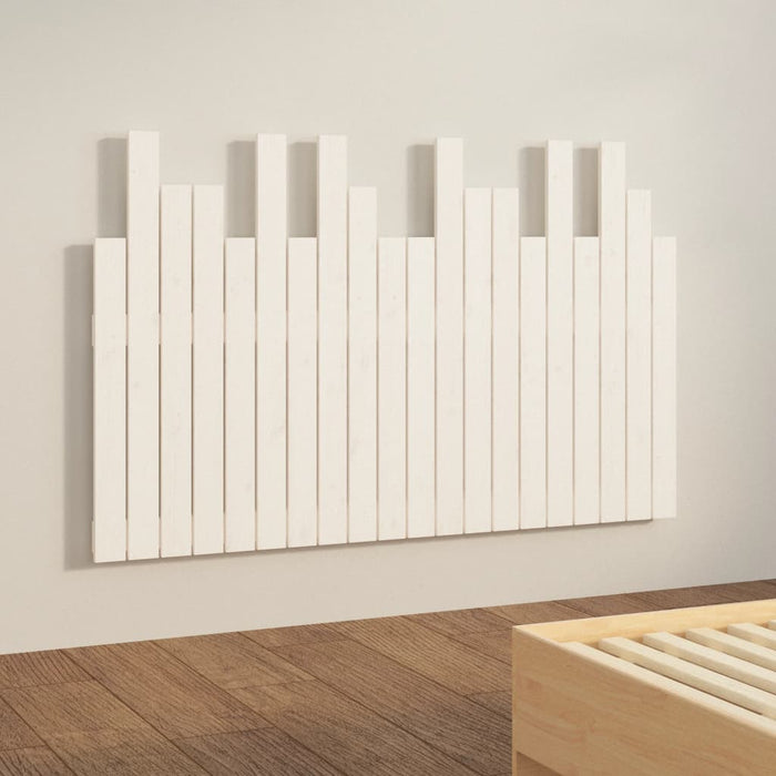 Tăblie de pat pentru perete, alb, 127,5x3x80 cm, lemn masiv pin - WALTI WALTI