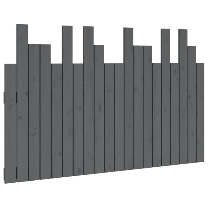 Tăblie de pat pentru perete, gri, 127,5x3x80 cm, lemn masiv pin - WALTI WALTI