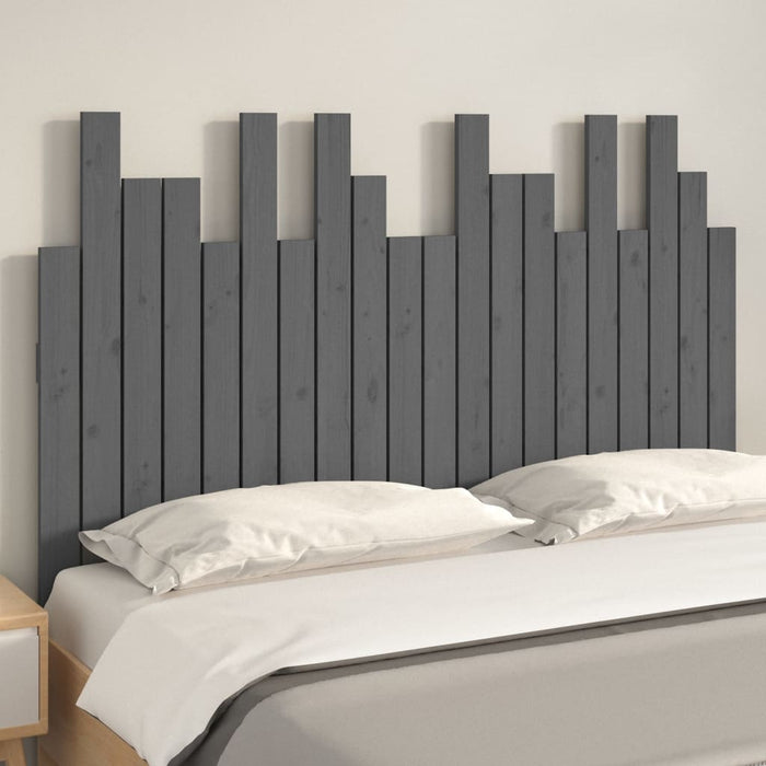 Tăblie de pat pentru perete, gri, 127,5x3x80 cm, lemn masiv pin - WALTI WALTI