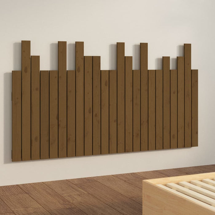 Tăblie de pat de perete maro miere 146,5x3x80 cm lemn masiv pin - WALTI WALTI