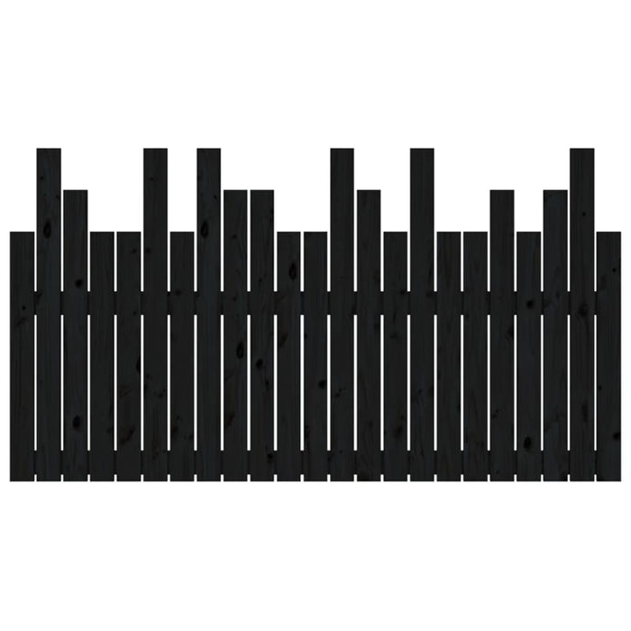 Tăblie de pat pentru perete, negru 146,5x3x80 cm lemn masiv pin - WALTI WALTI