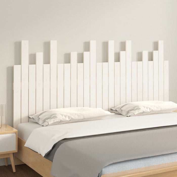 Tăblie de pat pentru perete, alb, 159,5x3x80 cm lemn masiv pin - WALTI WALTI