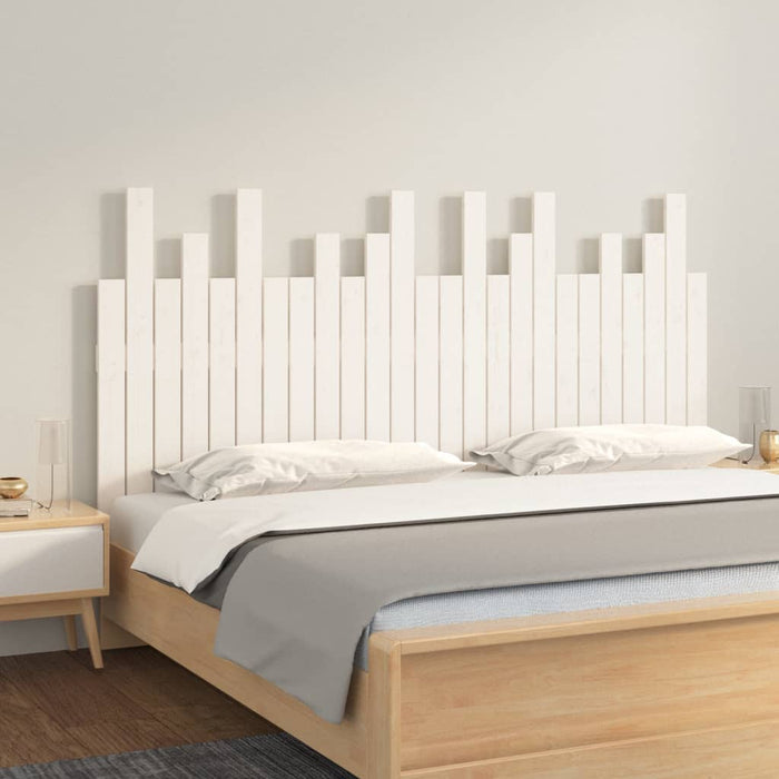 Tăblie de pat pentru perete, alb, 159,5x3x80 cm lemn masiv pin - WALTI WALTI