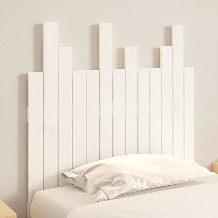 Tăblie de pat pentru perete, alb, 82,5x3x80 cm, lemn masiv pin - WALTI WALTI