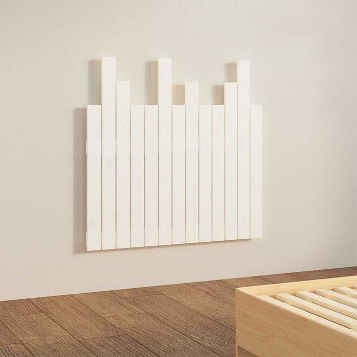 Tăblie de pat pentru perete, alb, 82,5x3x80 cm, lemn masiv pin - WALTI WALTI