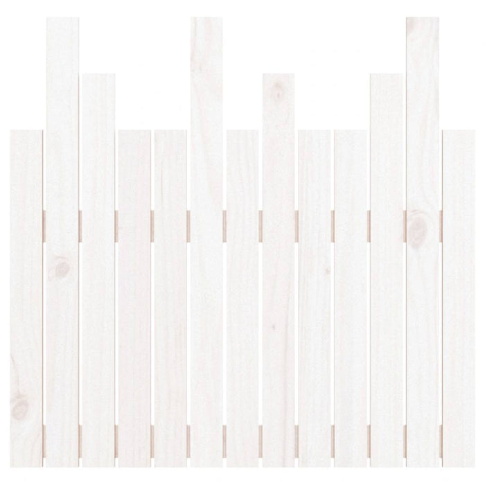 Tăblie de pat pentru perete, alb, 82,5x3x80 cm, lemn masiv pin - WALTI WALTI