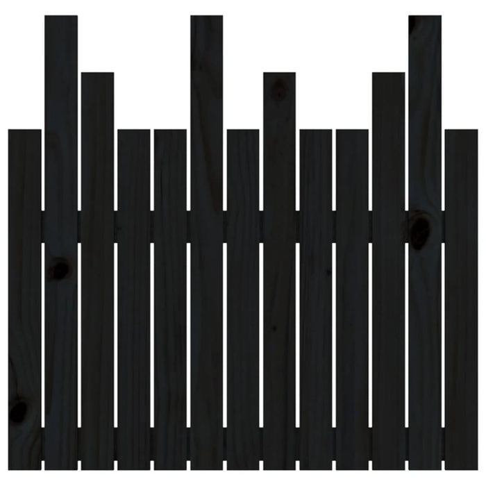 Tăblie de pat pentru perete, negru, 82,5x3x80 cm lemn masiv pin - WALTI WALTI