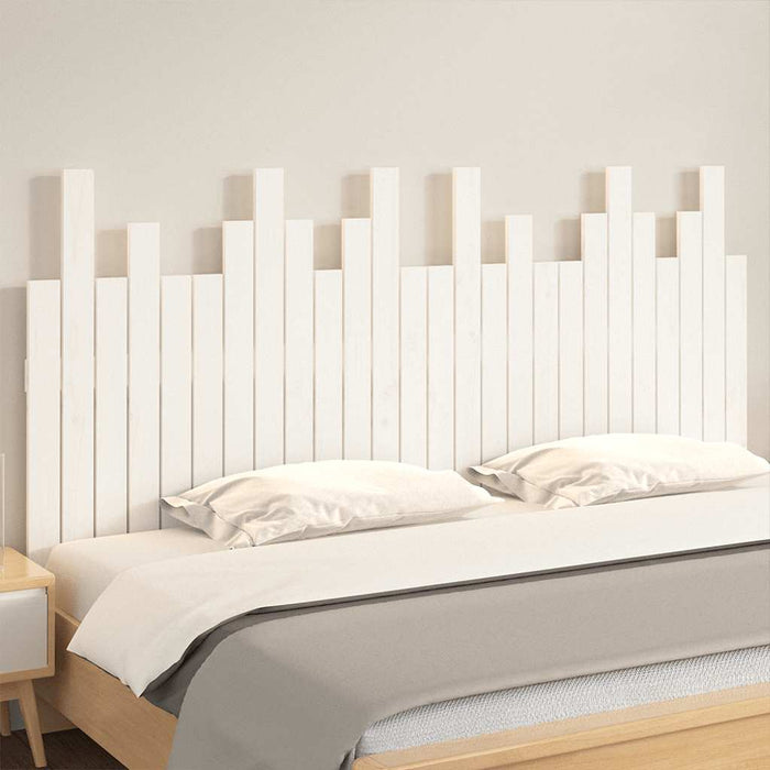 Tăblie de pat pentru perete, alb, 166x3x80 cm, lemn masiv pin - WALTI WALTI