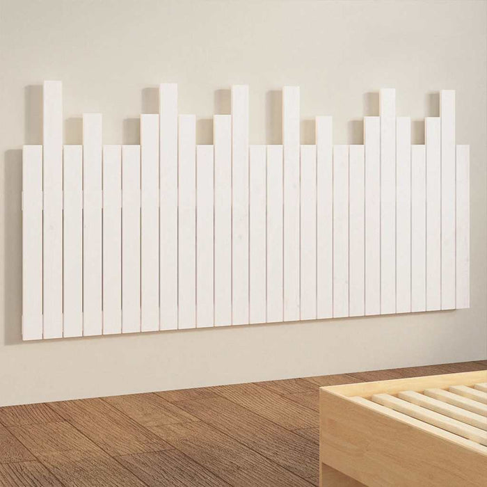 Tăblie de pat pentru perete, alb, 166x3x80 cm, lemn masiv pin - WALTI WALTI
