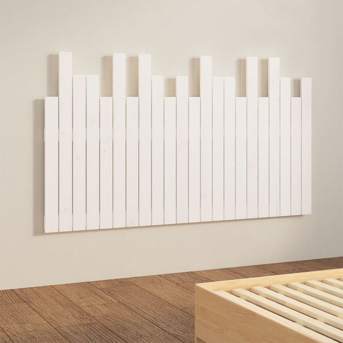 Tăblie de pat pentru perete, alb, 140x3x80 cm, lemn masiv pin - WALTI WALTI