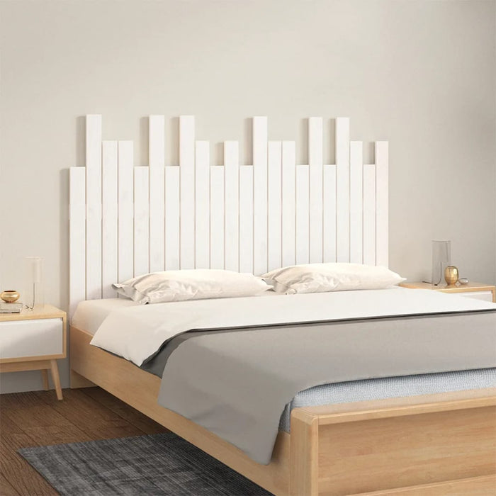 Tăblie de pat pentru perete, alb, 140x3x80 cm, lemn masiv pin - WALTI WALTI