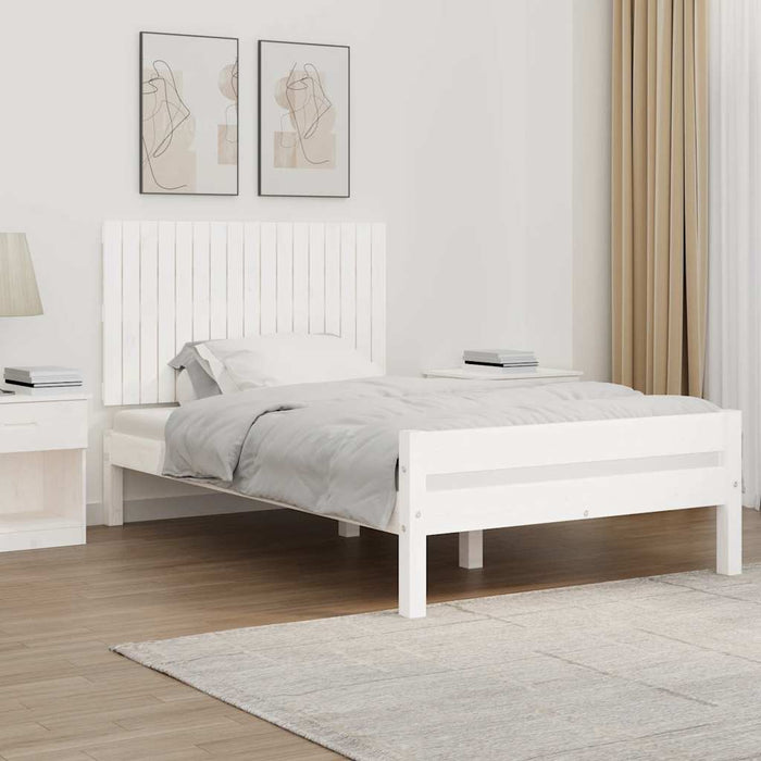 Tăblie de pat pentru perete, alb, 108x3x60 cm, lemn masiv pin - WALTI WALTI