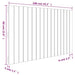 Tăblie de pat pentru perete, gri, 108x3x60 cm, lemn masiv pin - WALTI WALTI