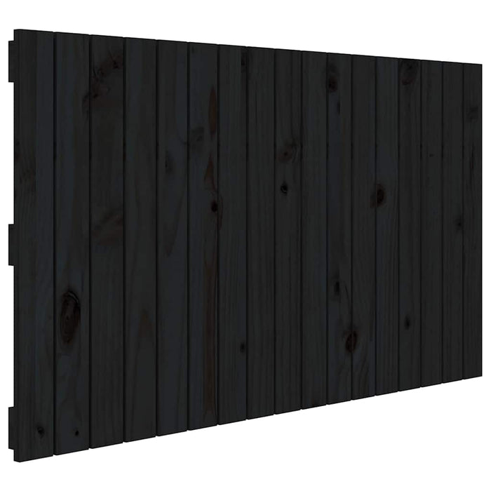 Tăblie de pat pentru perete, negru, 108x3x60 cm, lemn masiv pin - WALTI WALTI