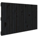 Tăblie de pat pentru perete, negru, 108x3x60 cm, lemn masiv pin - WALTI WALTI