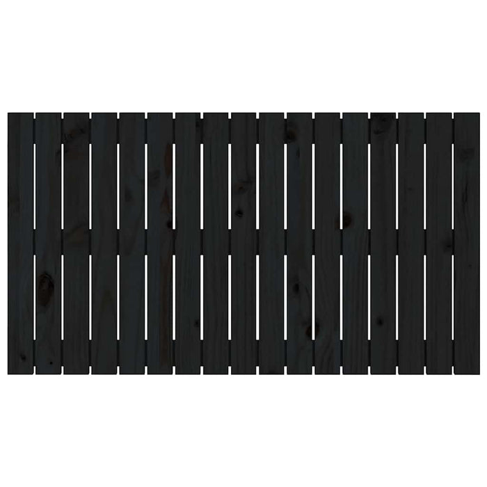 Tăblie de pat pentru perete, negru, 108x3x60 cm, lemn masiv pin - WALTI WALTI