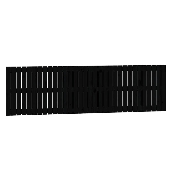 Tăblie de pat pentru perete, negru, 204x3x60 cm, lemn masiv pin - WALTI WALTI