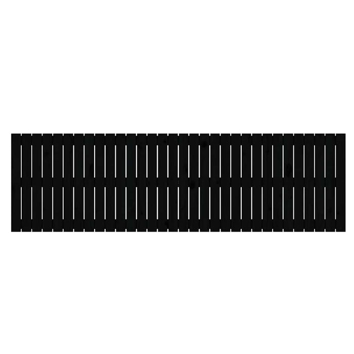Tăblie de pat pentru perete, negru, 204x3x60 cm, lemn masiv pin - WALTI WALTI